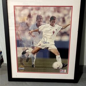 Framed Soccer Memorabilia with Autograph